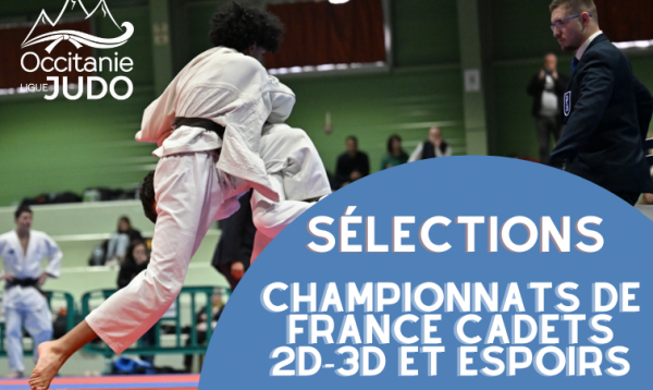 Sélections aux championnats de France Cadets 2D, 3D et Espoirs 2026