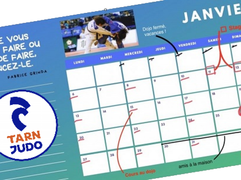 Image de l'actu 'Calendrier sportif du TARN JUDO saison 2025 2026 disponible'
