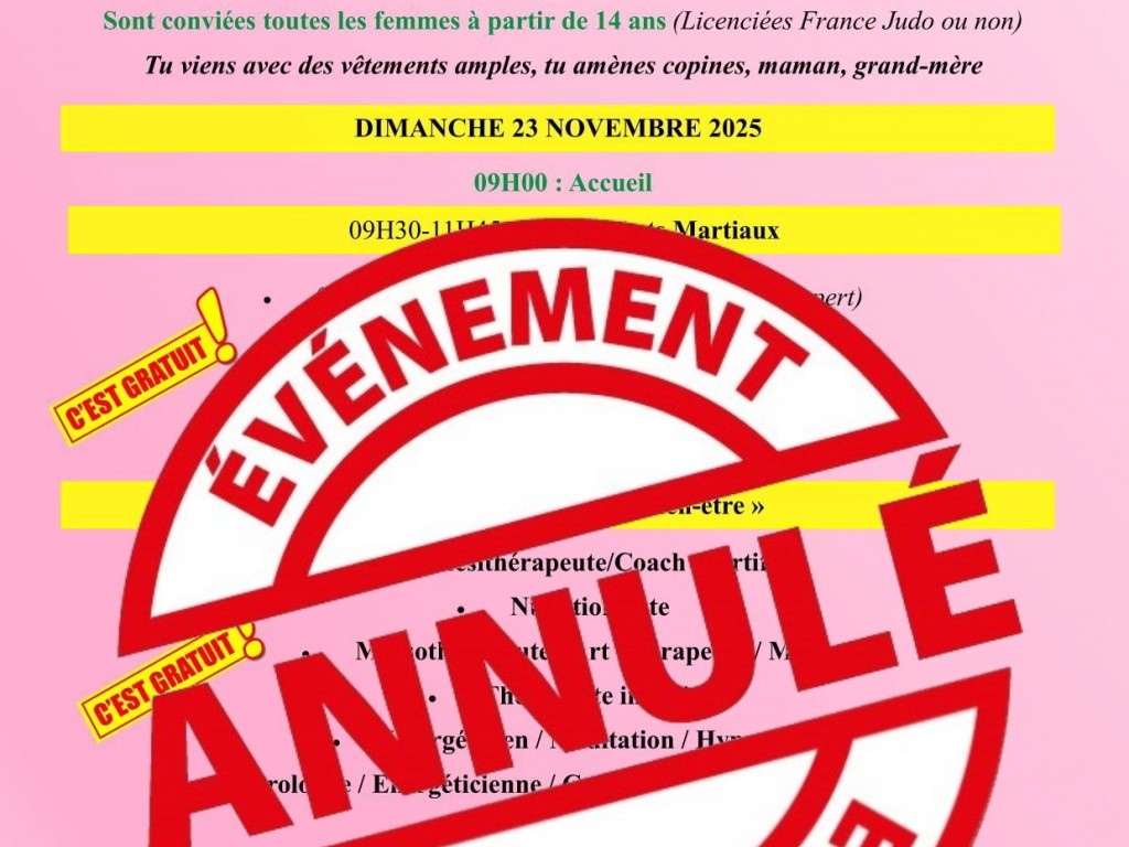 Image de l'actu 'Annulation Journée 